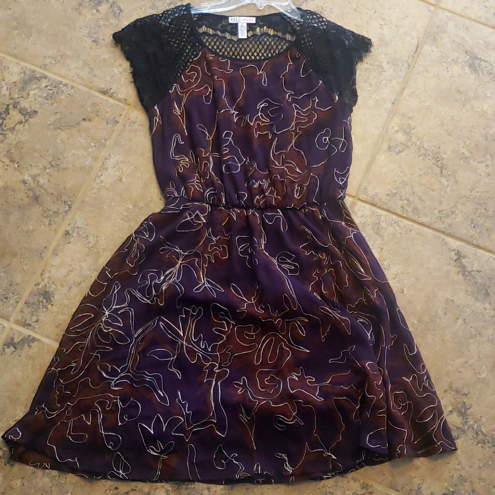 Made for Impulse Dress NWOT Floral purple